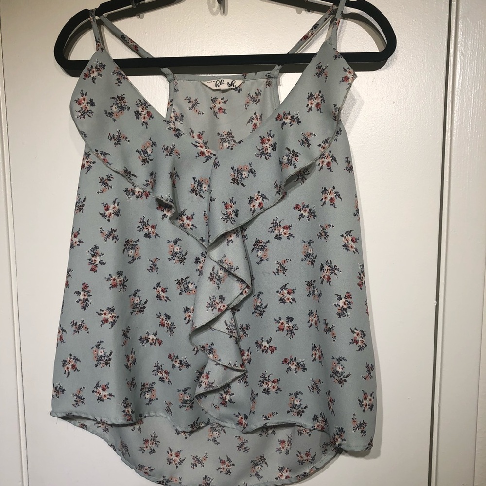 Floral blouse-teal